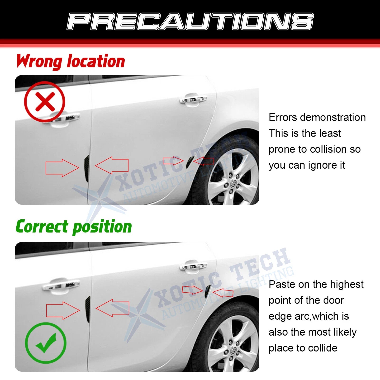Real Carbon Fiber Side Door Edge Protection Guards for Exact Car (2019-2024)