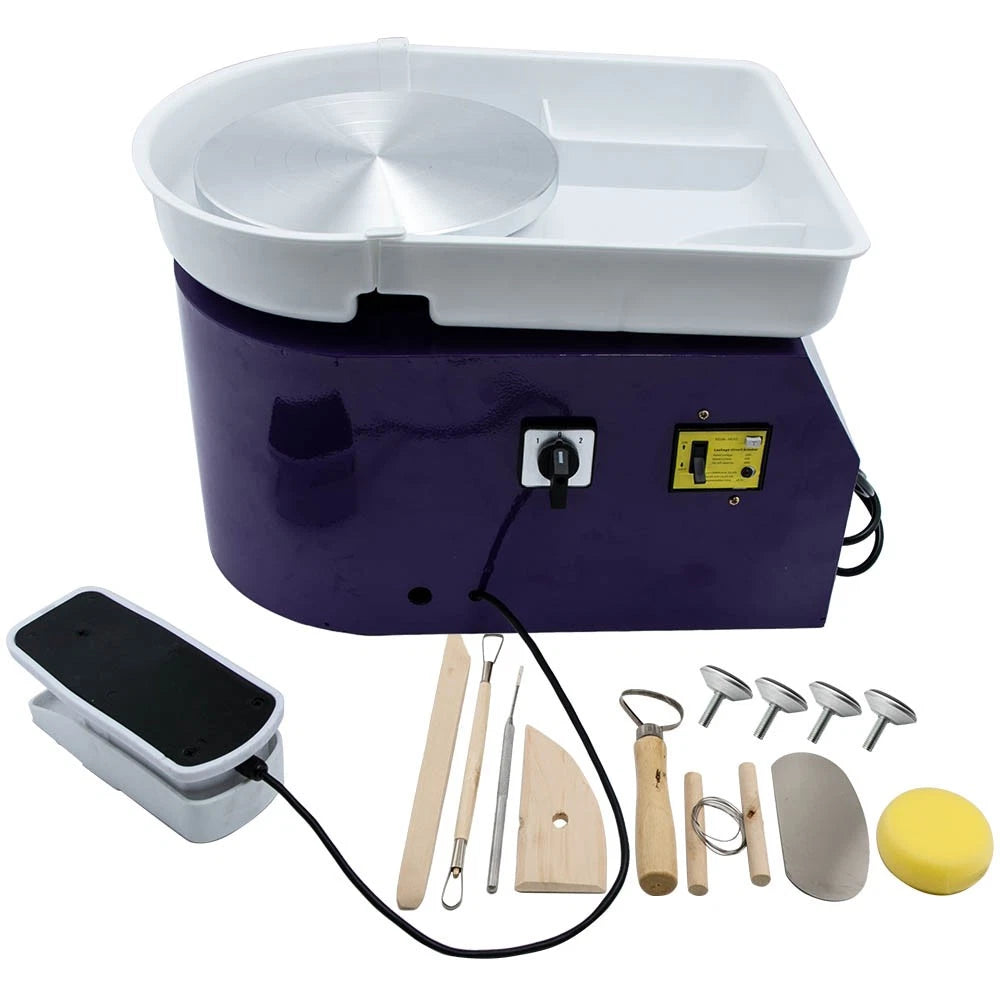 1x 350W Electric Pottery Wheel Machine Pottery Tool Art Clay Craft 9.84'' 1Set
