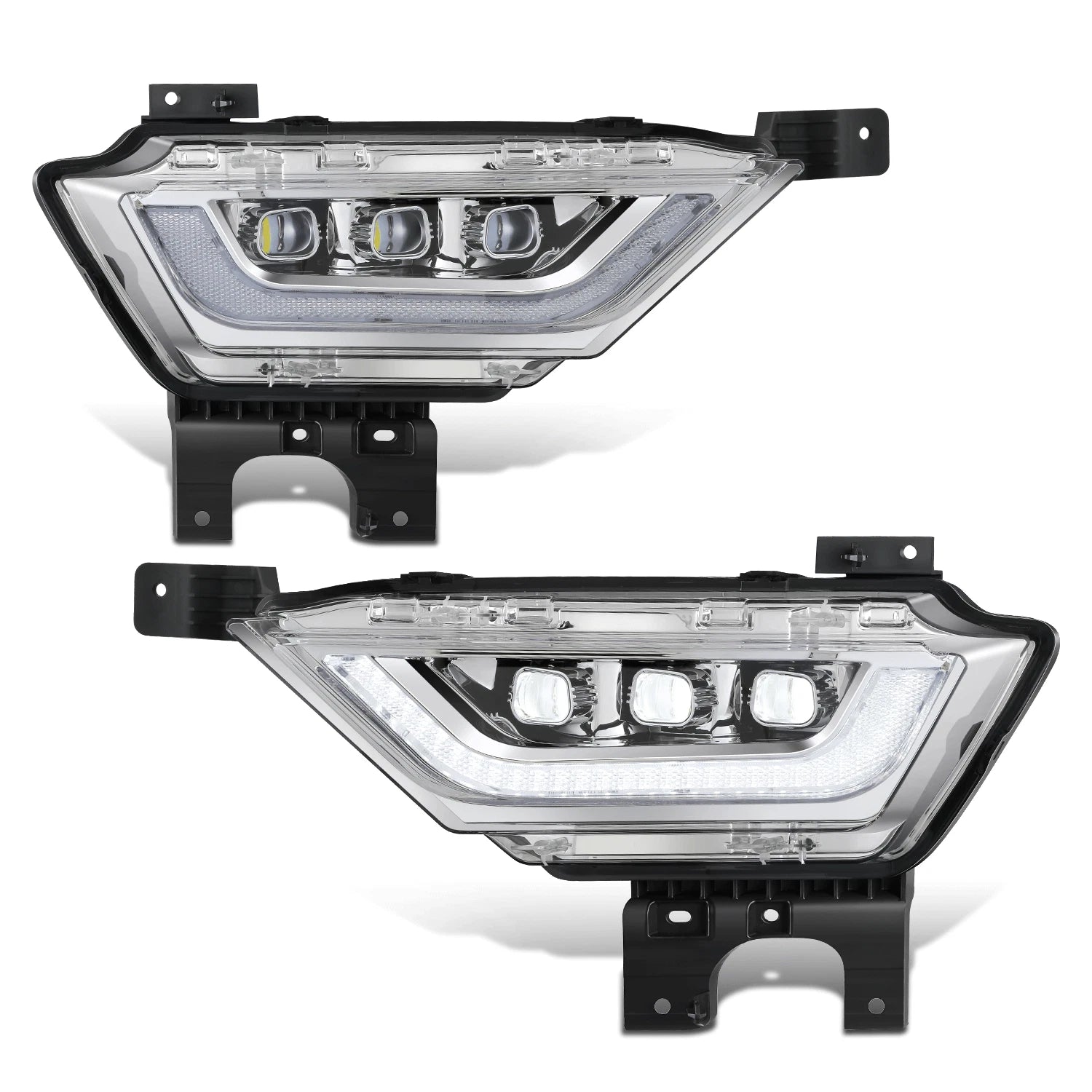 Chrome Clear LED Projector Fog Lights for F-150 (2021–2023)