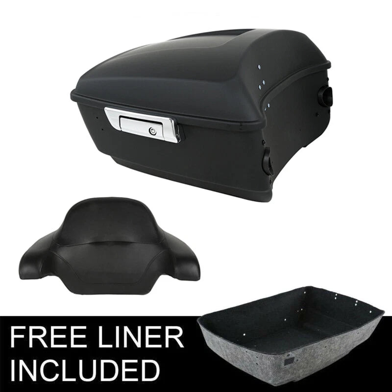 Matte Black King Trunk & Backrest for Harley Touring Street Glide (2014–2026)
