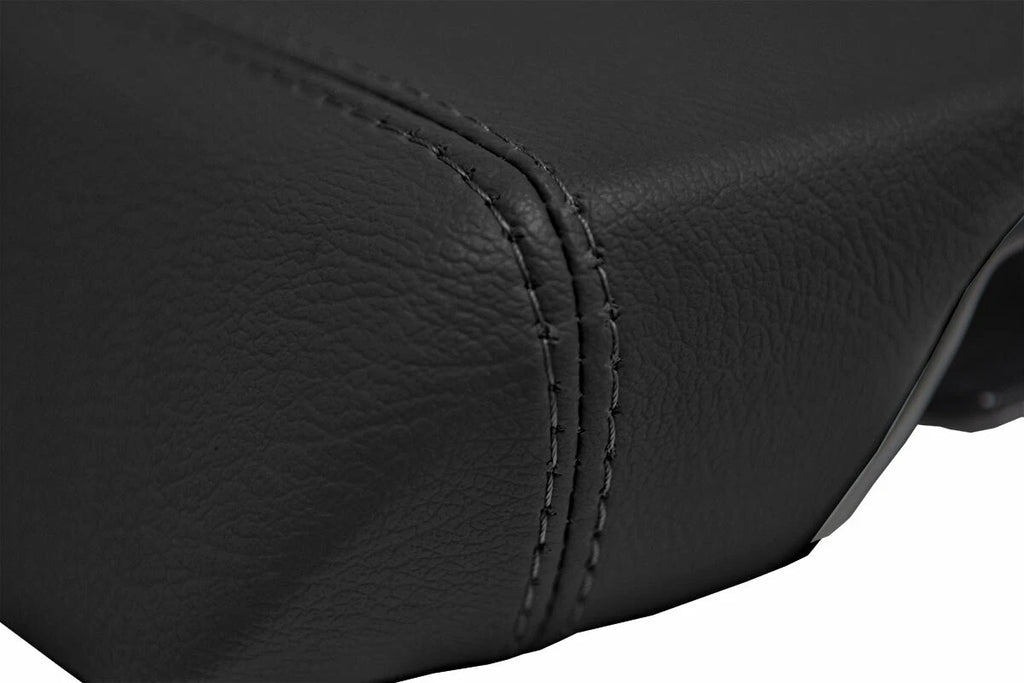 Leather Center Console Lid Armrest Cover for Kia Sedona (2015–2020) Black