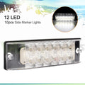 10X LED White Side Marker Turn Signal Light for Pickup Truck (8 Inch)