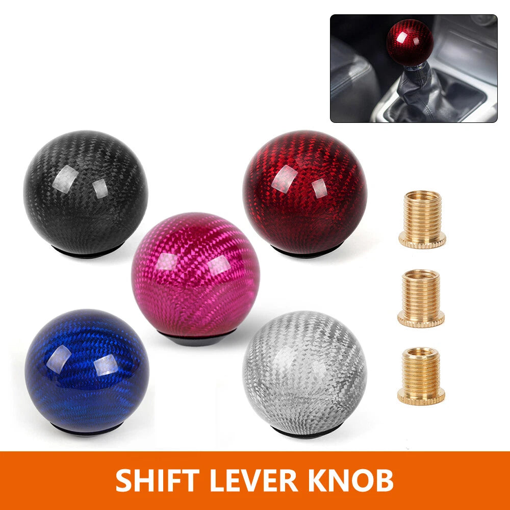 Carbon Fiber Ball Shape Manual Gear Shift Knob for Universal Cars