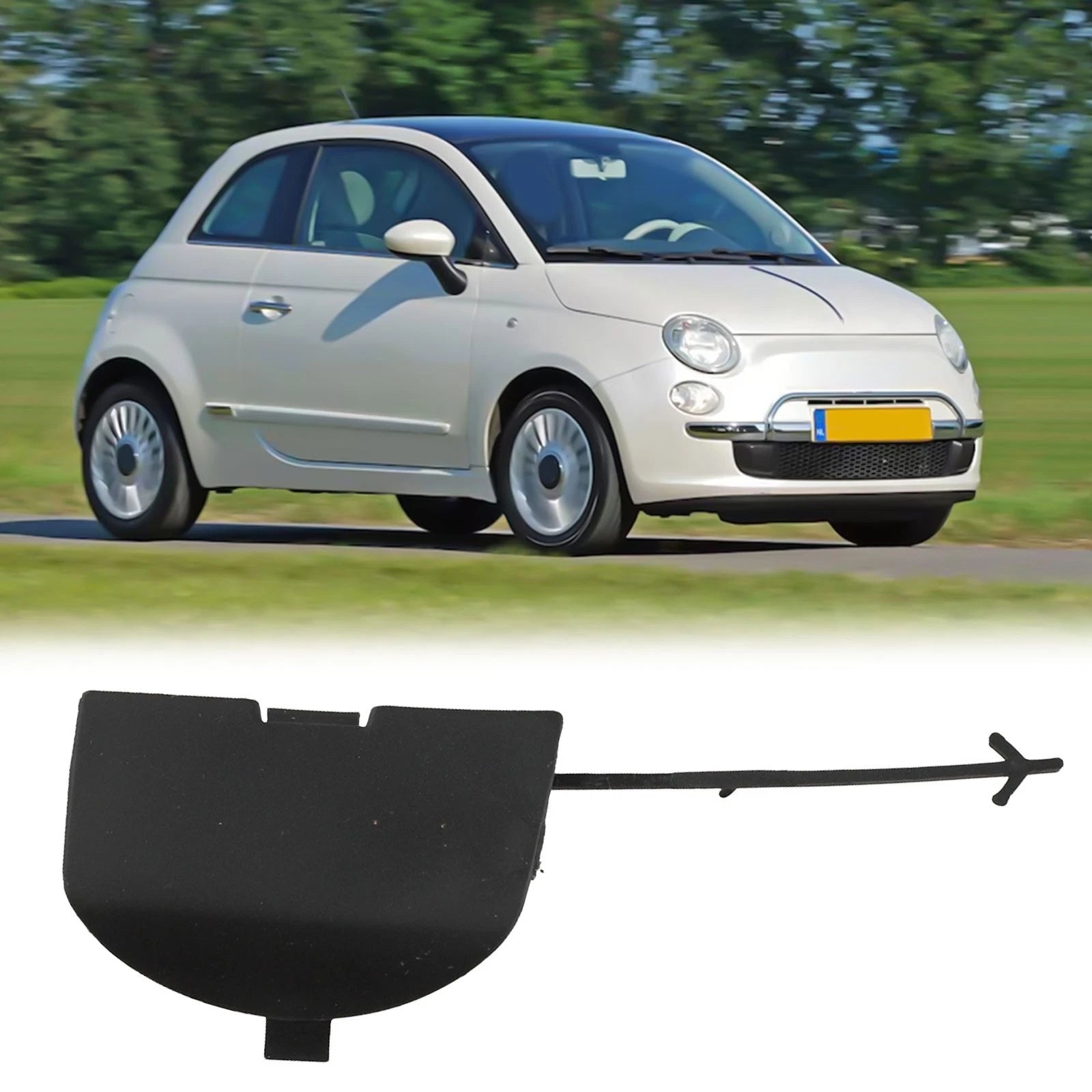 Towing Eye Cover Cap for Fiat 500, 500C (2007–2015) 735456794