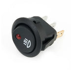 Fog Light Switch for Car Van Truck (Round, Black Red)