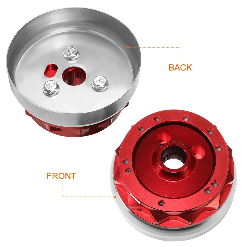 J2 Steering Wheel Short Hub Adapter for Ford Mustang/Fairlane (1965–1969) Red