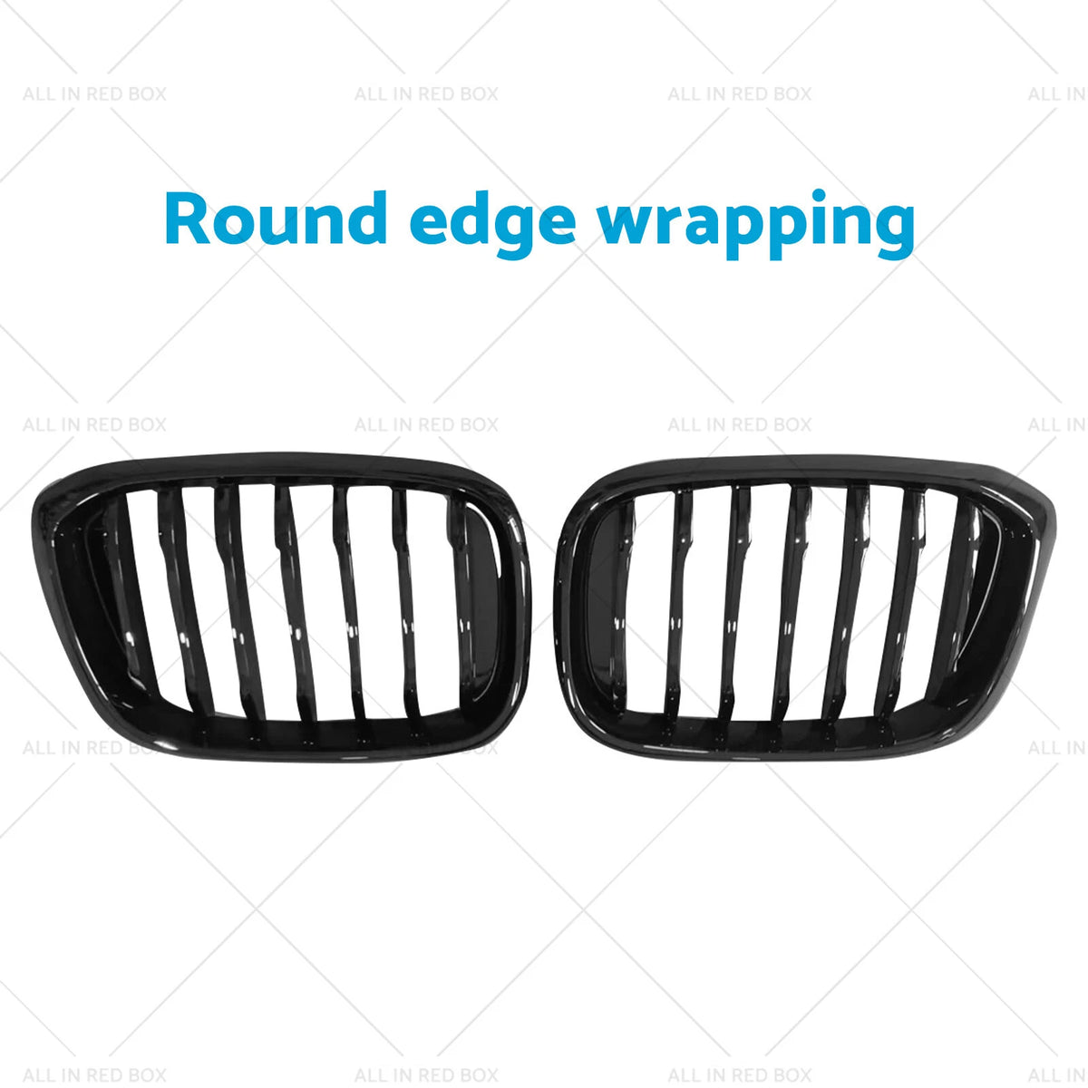 Front Bumper Grille for BMW X3 G01, X4 G02 (2018–2021) Gloss Black