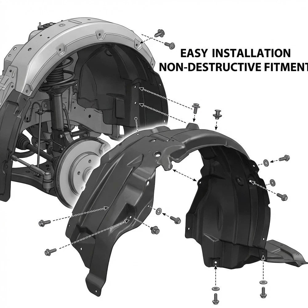 Set of 2 Fender Liners for Toyota Sienna (2021–2025)
