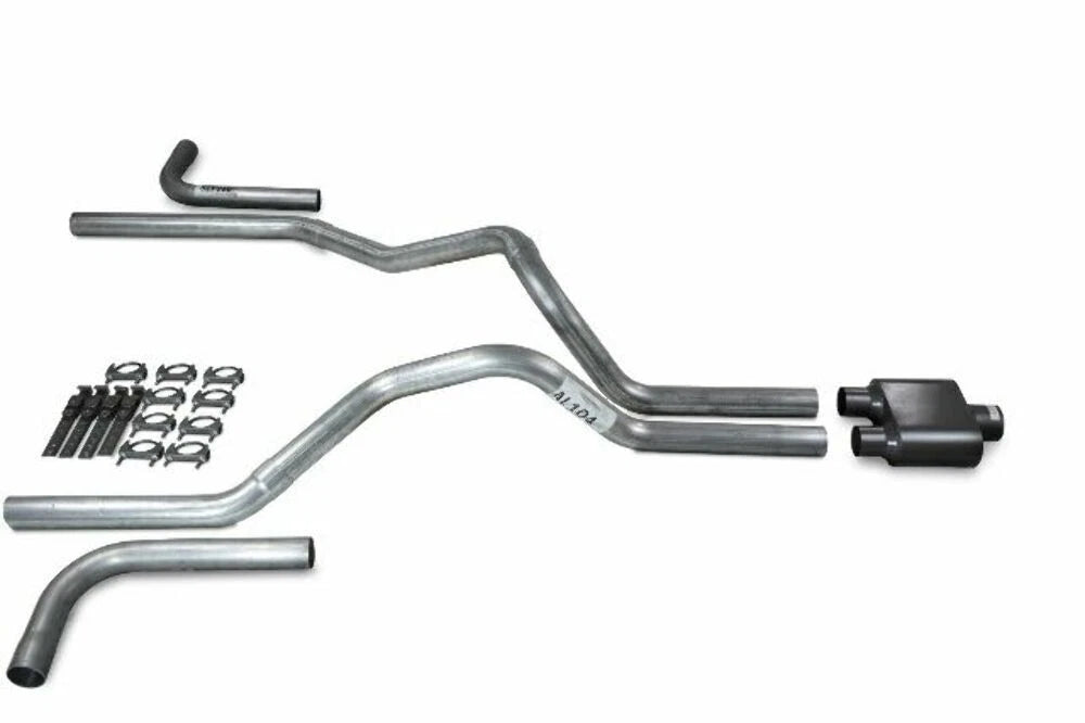 2.5" Dual Exhaust Kit for Chevy GMC 1500 (2019–2025) 1 Chamber Muffler Side Exit