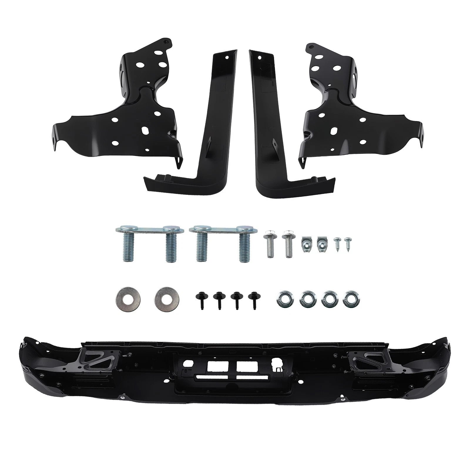 Rear Bumper Assembly for Chevrolet Silverado/GMC Sierra 1500 (2014–2018) Black