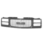 Replacement Black Plastic Front Grille for Chevrolet Silverado (2014–2018)