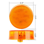 2X 2.5" Round LED Side Marker Clearance Lights for Trailer Truck