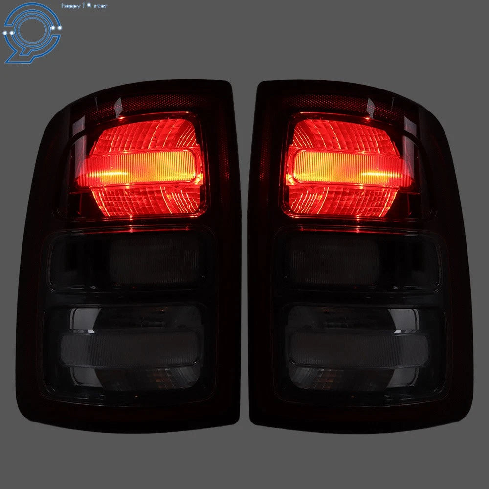 Set of 2 Tail Lights for Dodge Ram 2500 3500 (2019–2023) with Black Trim