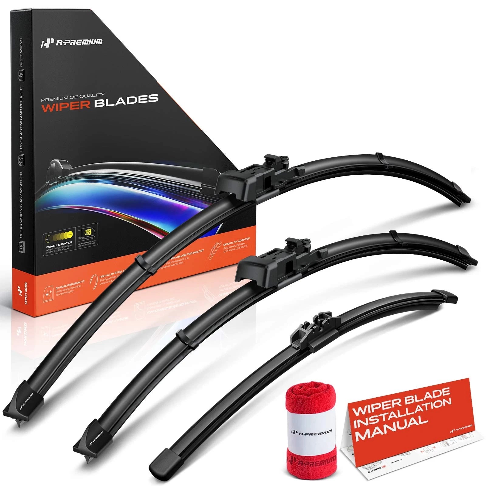Set of 3 Windshield Wiper Blades for Ford Explorer (2020–2024)