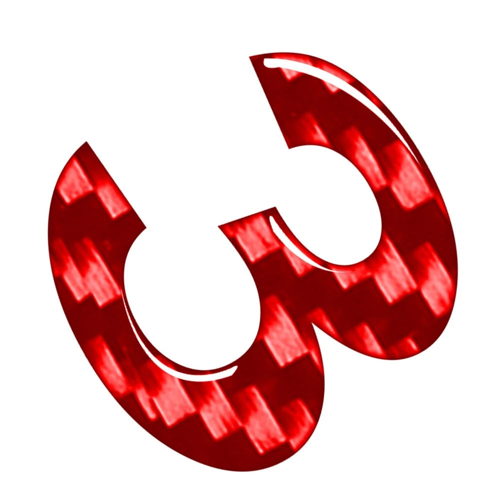 Carbon Red Door Wall Window Badge Emblem Decal #3 for