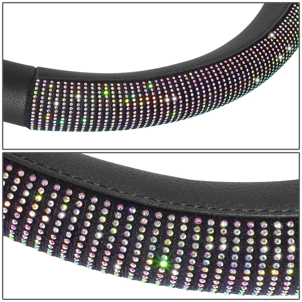 Steering Wheel Cover 14.5"-15" Universal Matte Grain Texture Diamond