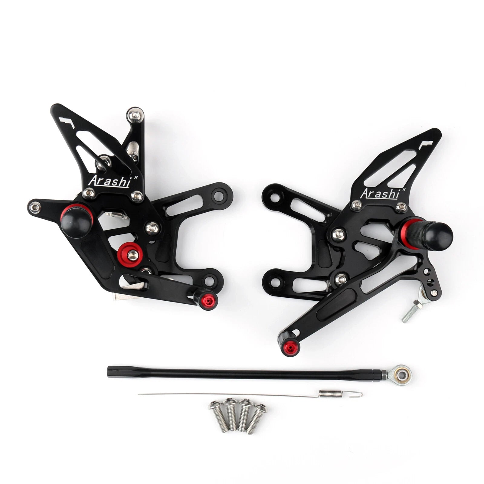 Black Racing Rearsets Footpegs for Kawasaki Ninja ZX10R ZX1000 (2011–2015)