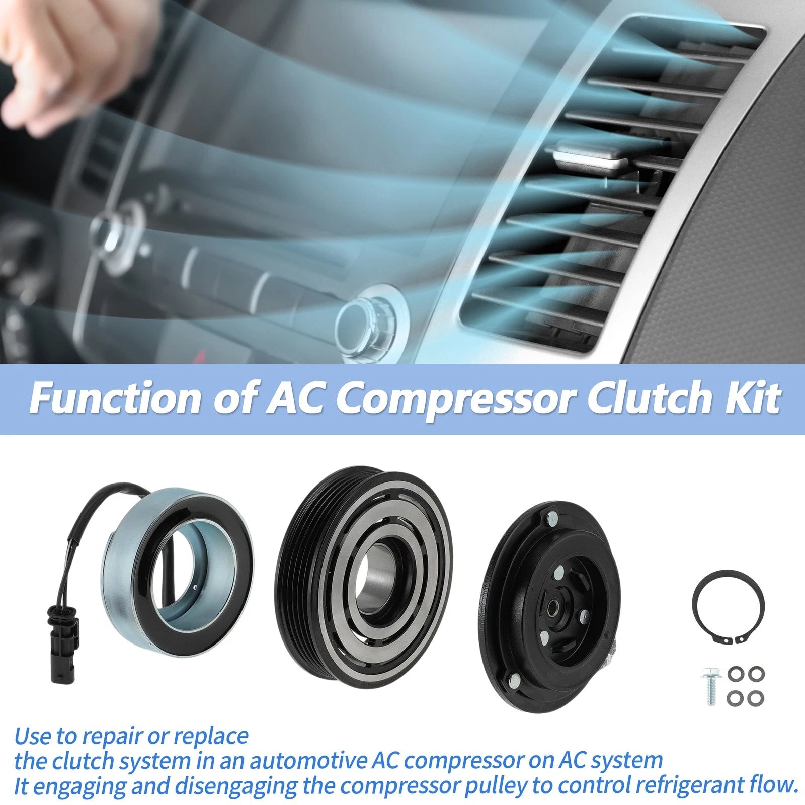 AC Compressor Clutch Kit for Chevrolet Cruze (2012–2016) CVC