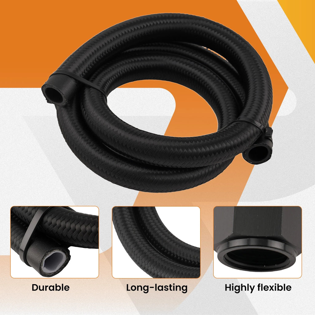 Power Steering Oil Line Kit -6AN -10AN for Universal Remote Reservoir