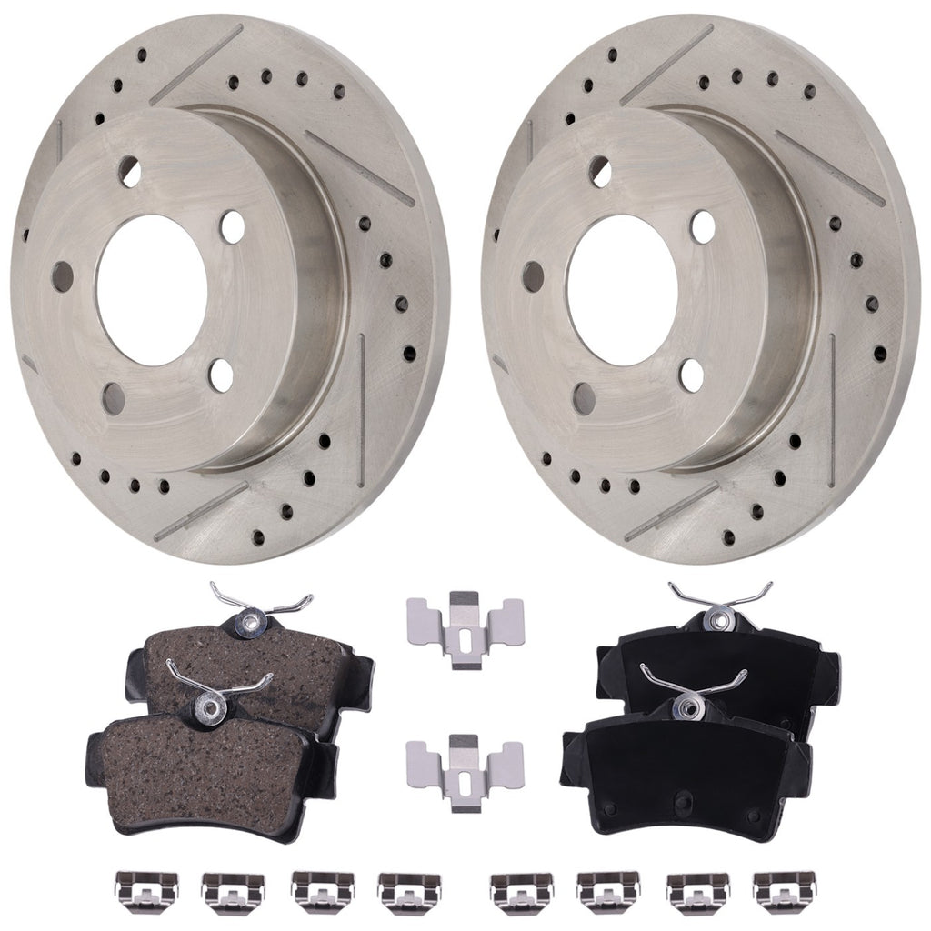 Rear Brake Disc Rotors and Pads Kit for Ford Mustang (2003–2004)