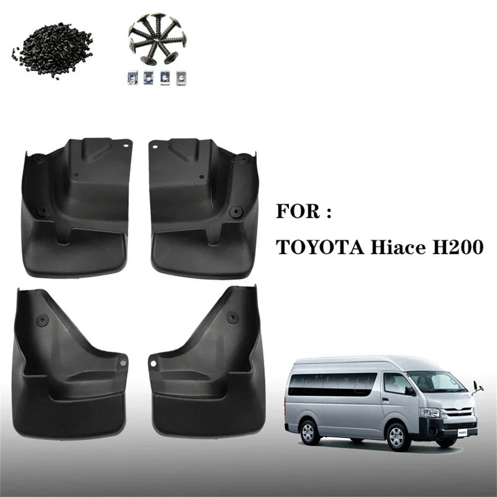 4 Pcs Mud Flaps Splash Guards for Toyota Hiace H200 (2005-2015)