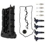 Valve Cover Set w/ 4 Ignition Coils for Hyundai Sonata (2011–2015) 22410-2G100