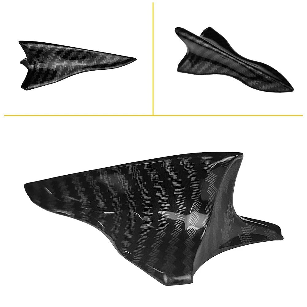 10x Shark Fin Decorative Stickers for Car (Carbon Fiber)