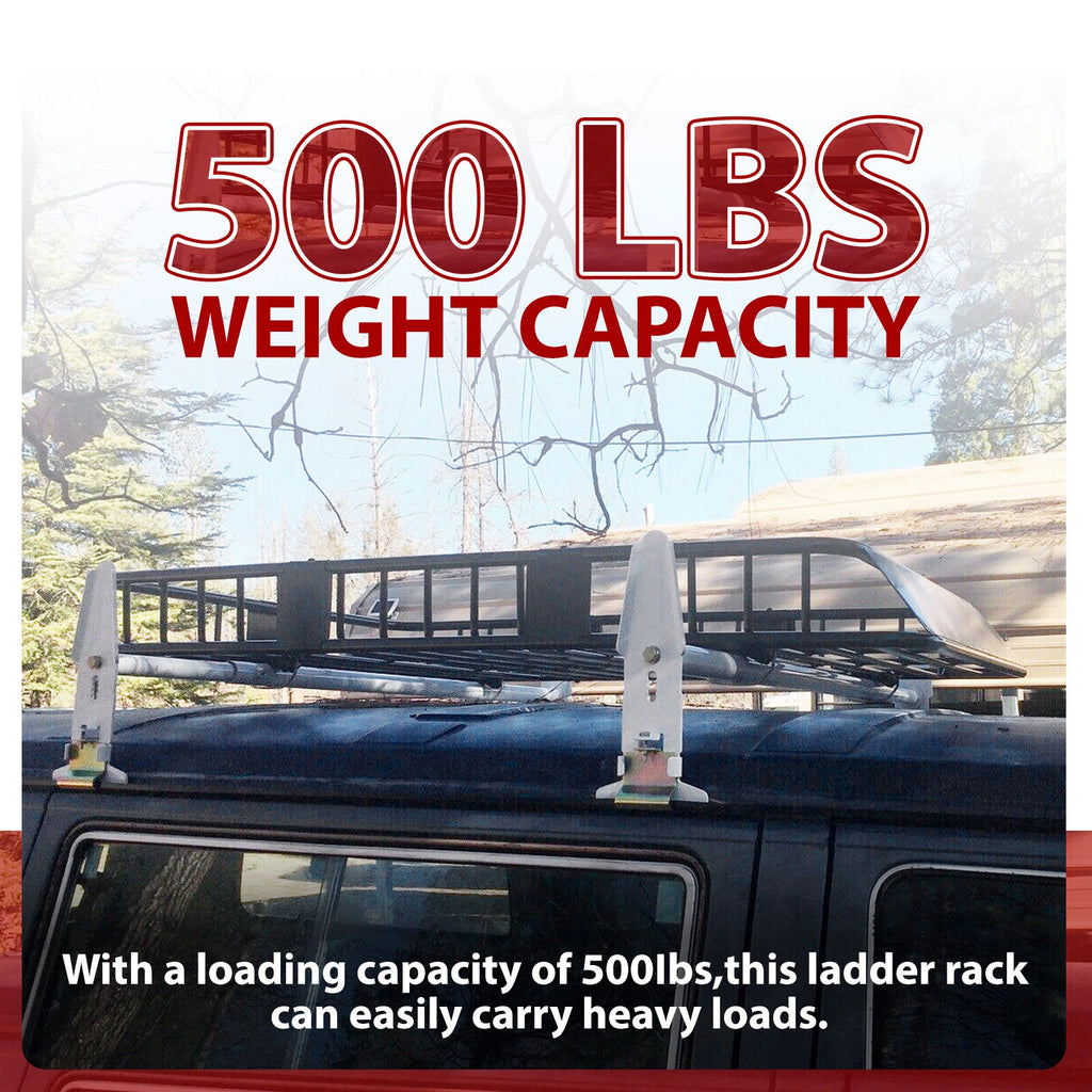 2X Van Ladder Roof Racks for Chevy Dodge Ford GMC Express (47"-77")
