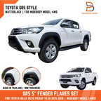 Matte Black Fender Flares Wheel Arches for Toyota Hilux Ute Revo (2015-2018)