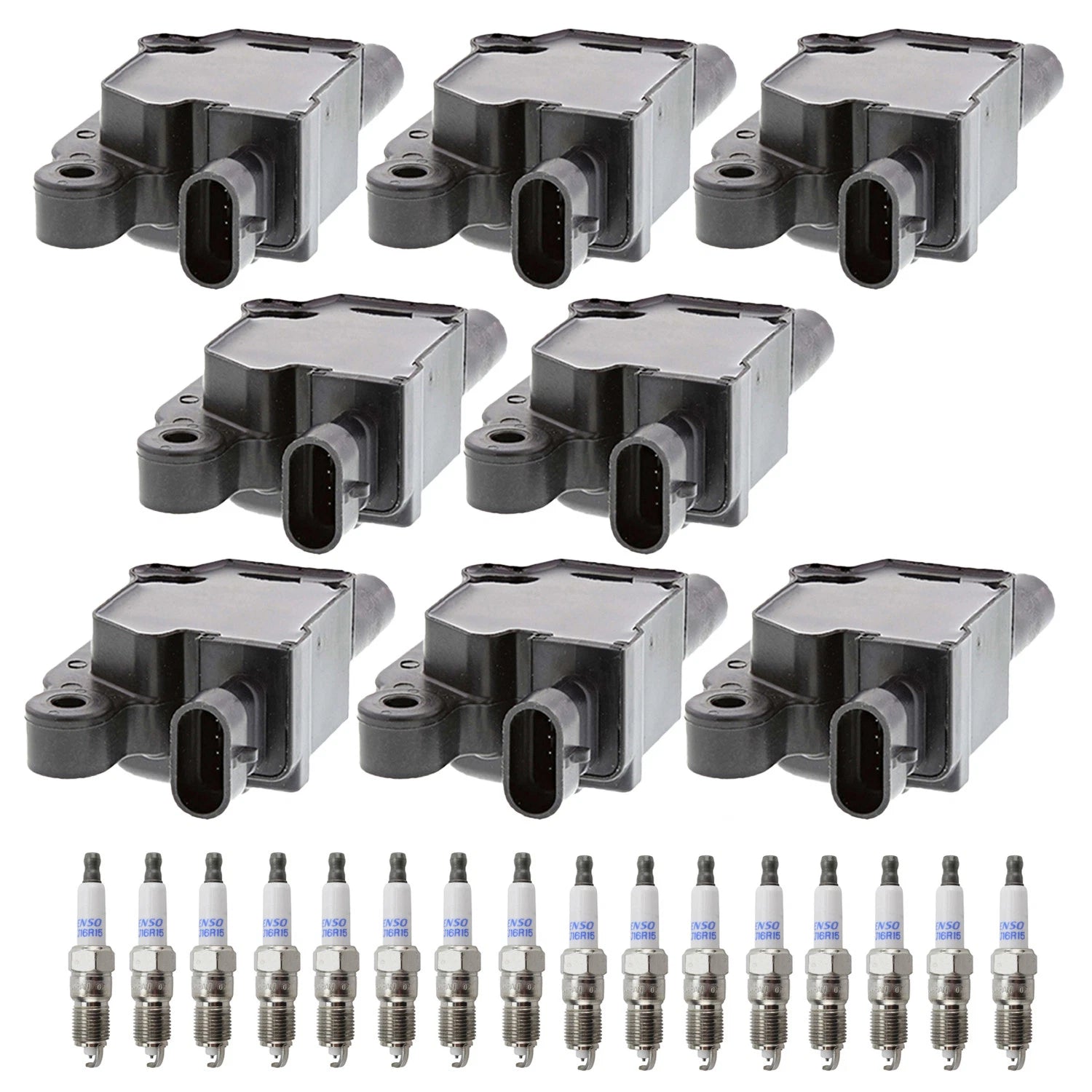 Denso 8 Ignition Coils & 16 Platinum Spark Plugs for Savana 2500 (2006)