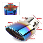 Stainless Steel Exhaust Pipe Tail Muffler Tip for Universal Vehicles