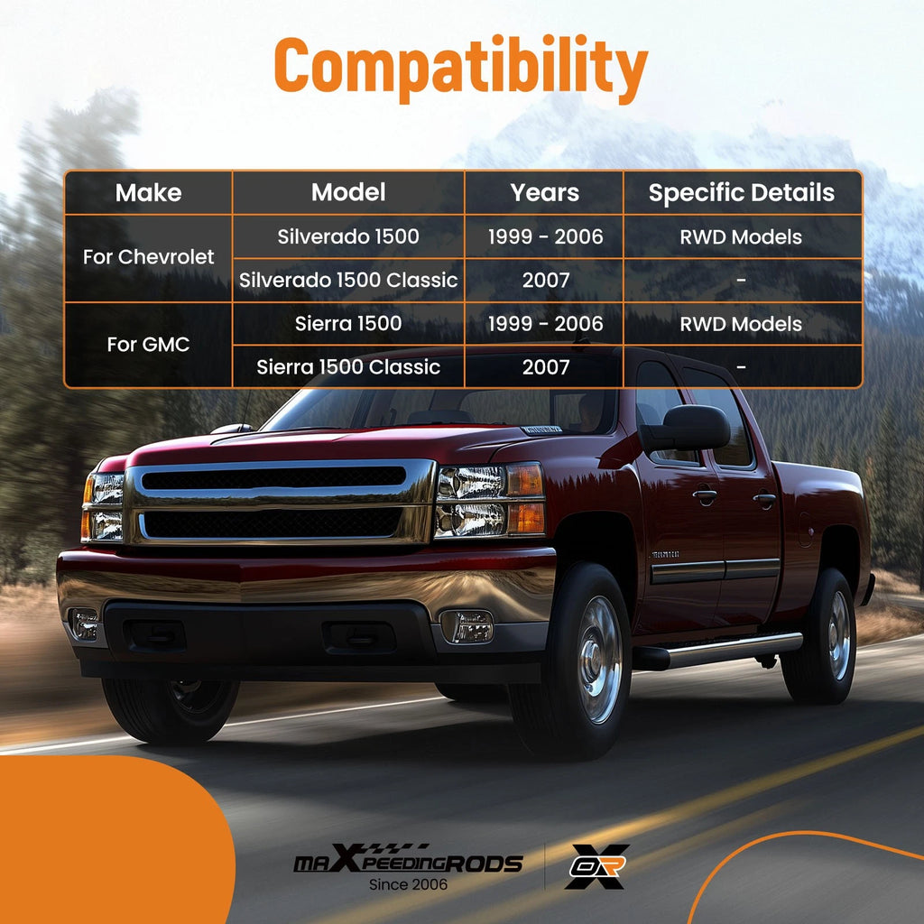 Front Control Arms Suspension Kit for Chevy Silverado Sierra 1500 (1999-2006)