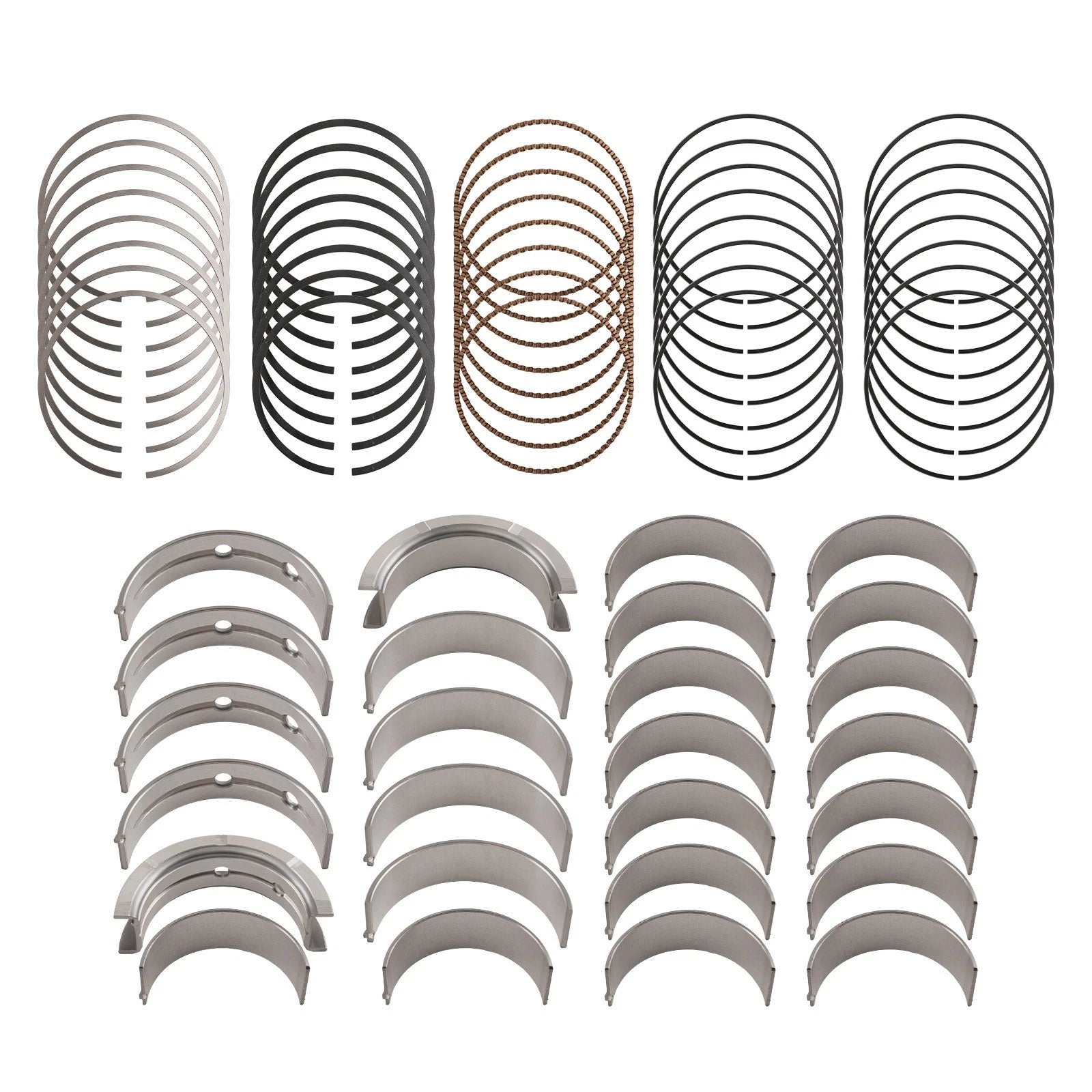 Rod Main Bearing & Piston Rings Set for Chevy GM LS 4.8L 5.3L (1999–2016)
