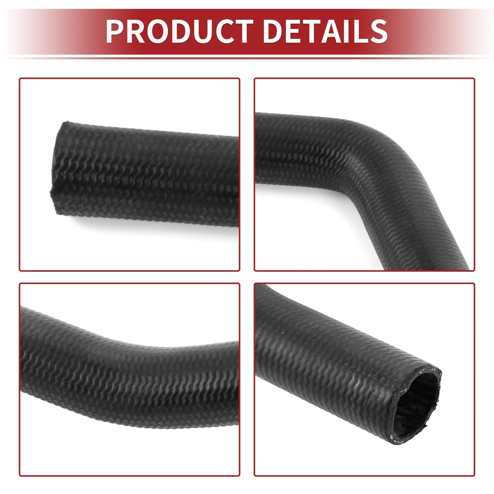 Radiator Hose for Honda Civic 1.7L (2001–2005) No. 19502PLC000 Rubber Black