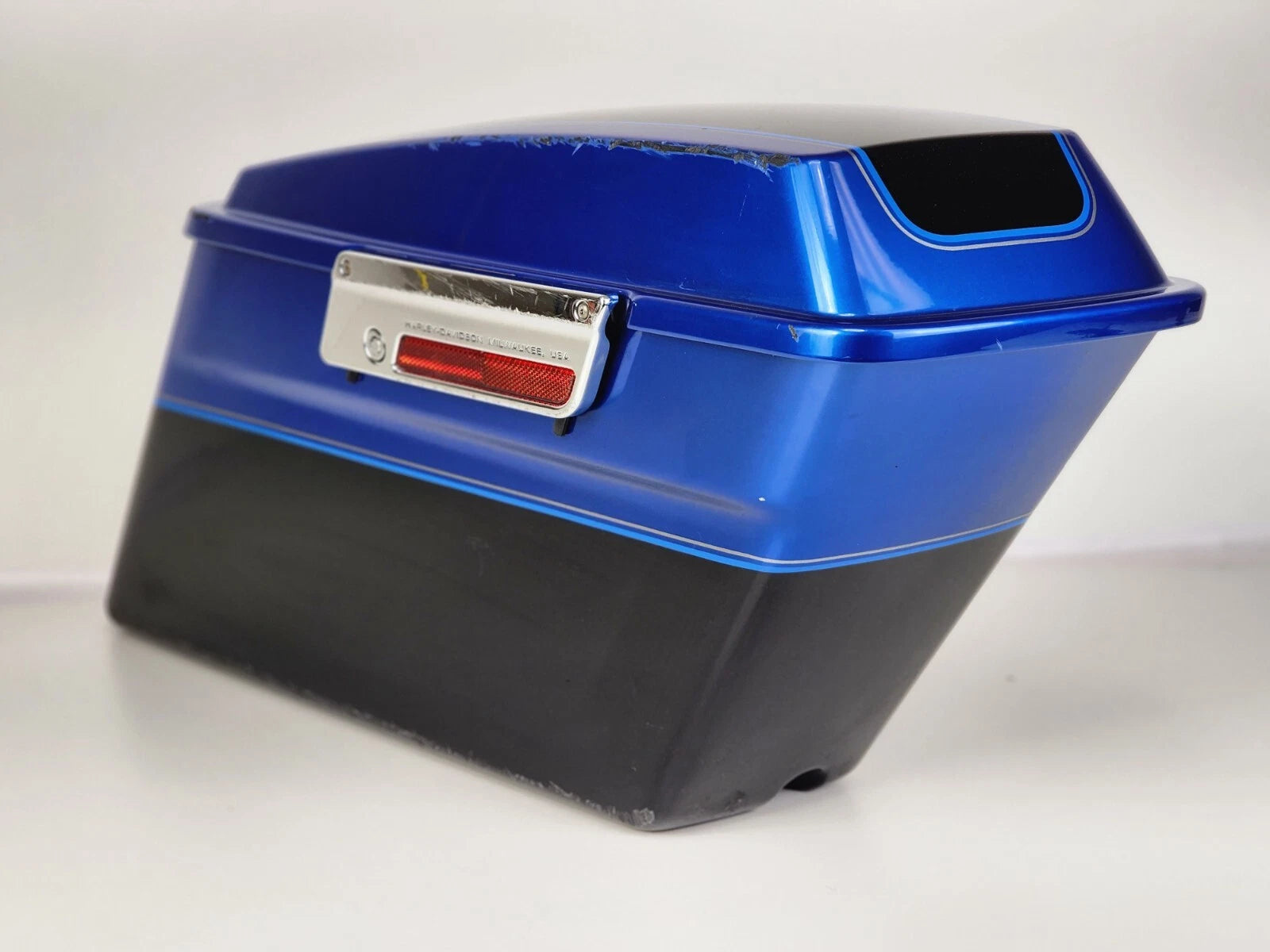 Right Saddlebag Lid & Hardware for Harley Touring (2007) - Blue/Black