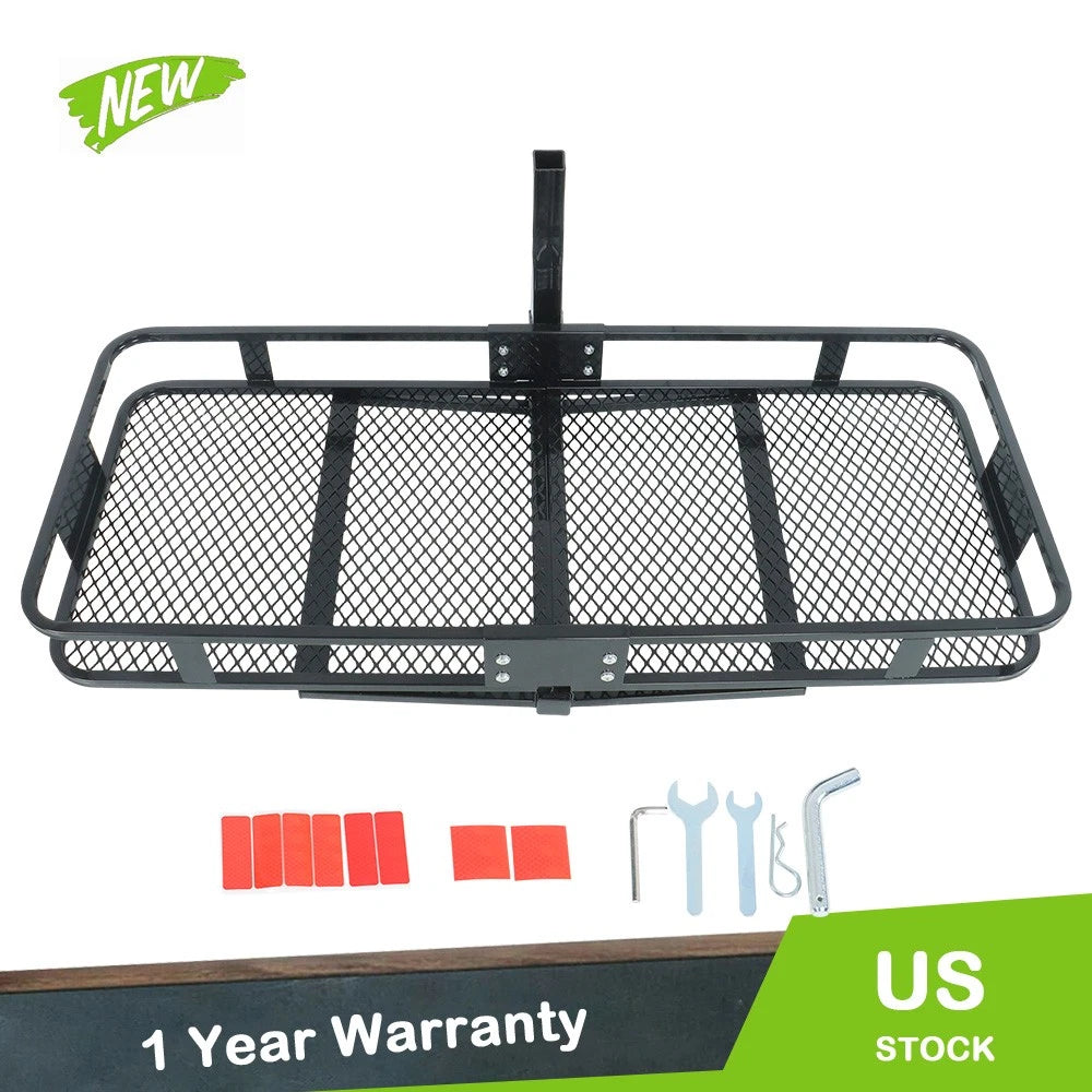 Hitch Mount Cargo Carrier for 2" Receivers (60"x24"x6", 500LB Capacity)