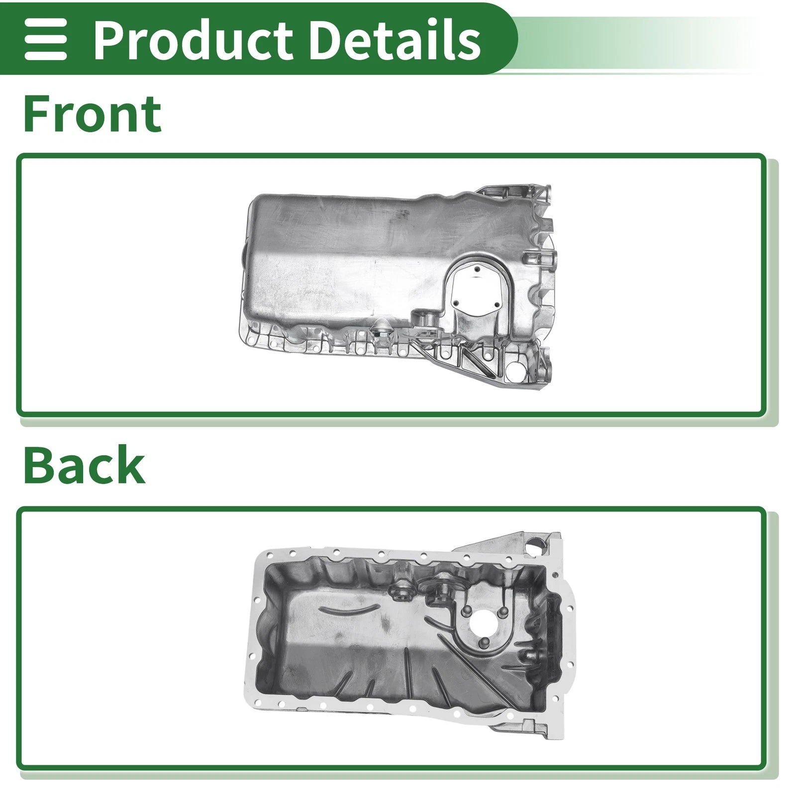 1 Pc No.038103603M Engine Oil Pan for Volkswagen Jetta (2000–2003) Aluminum