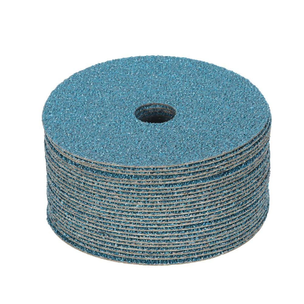 Set of 25 Zirconia Resin Fiber Sanding Discs 4.5” x 7/8” 36 Grit