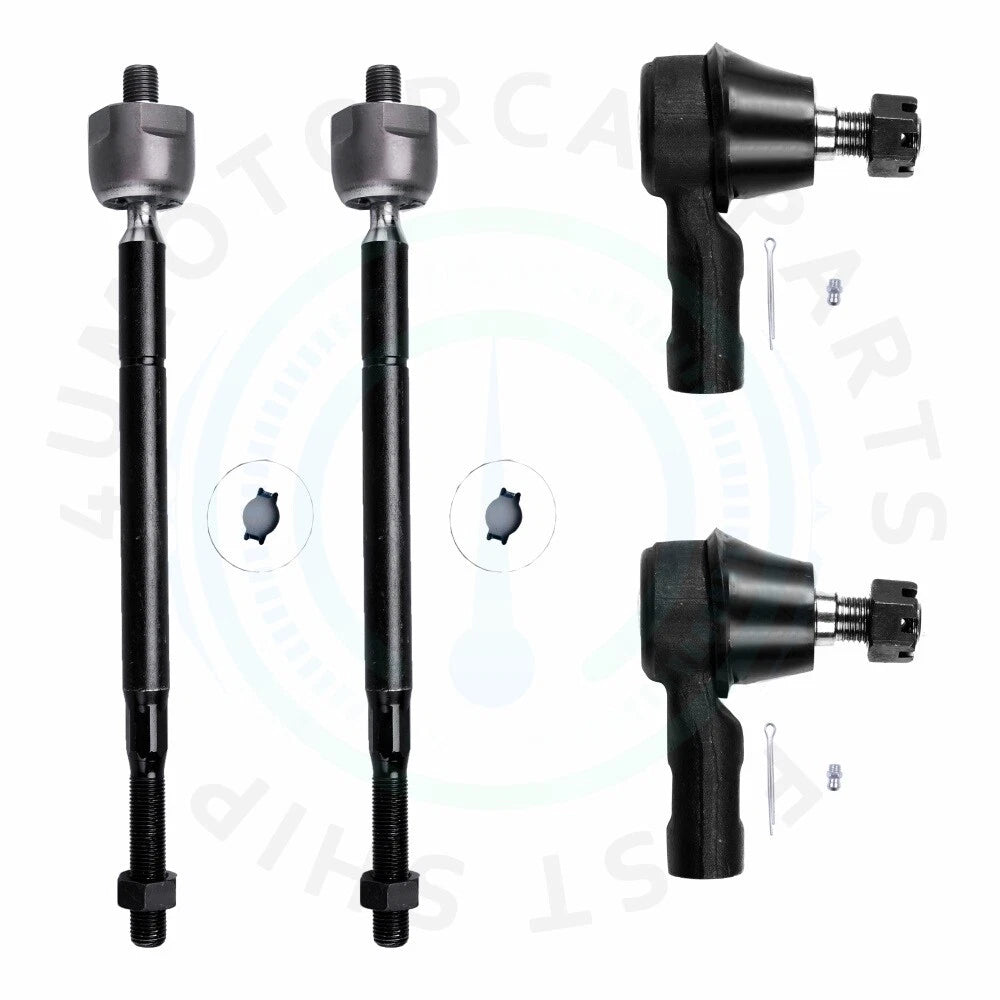 Set of 4 Inner Outer Tie Rods for Honda Passport Isuzu Rodeo Sport (1998–2003)