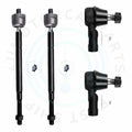 Set of 4 Inner Outer Tie Rods for Honda Passport Isuzu Rodeo Sport (1998–2003)