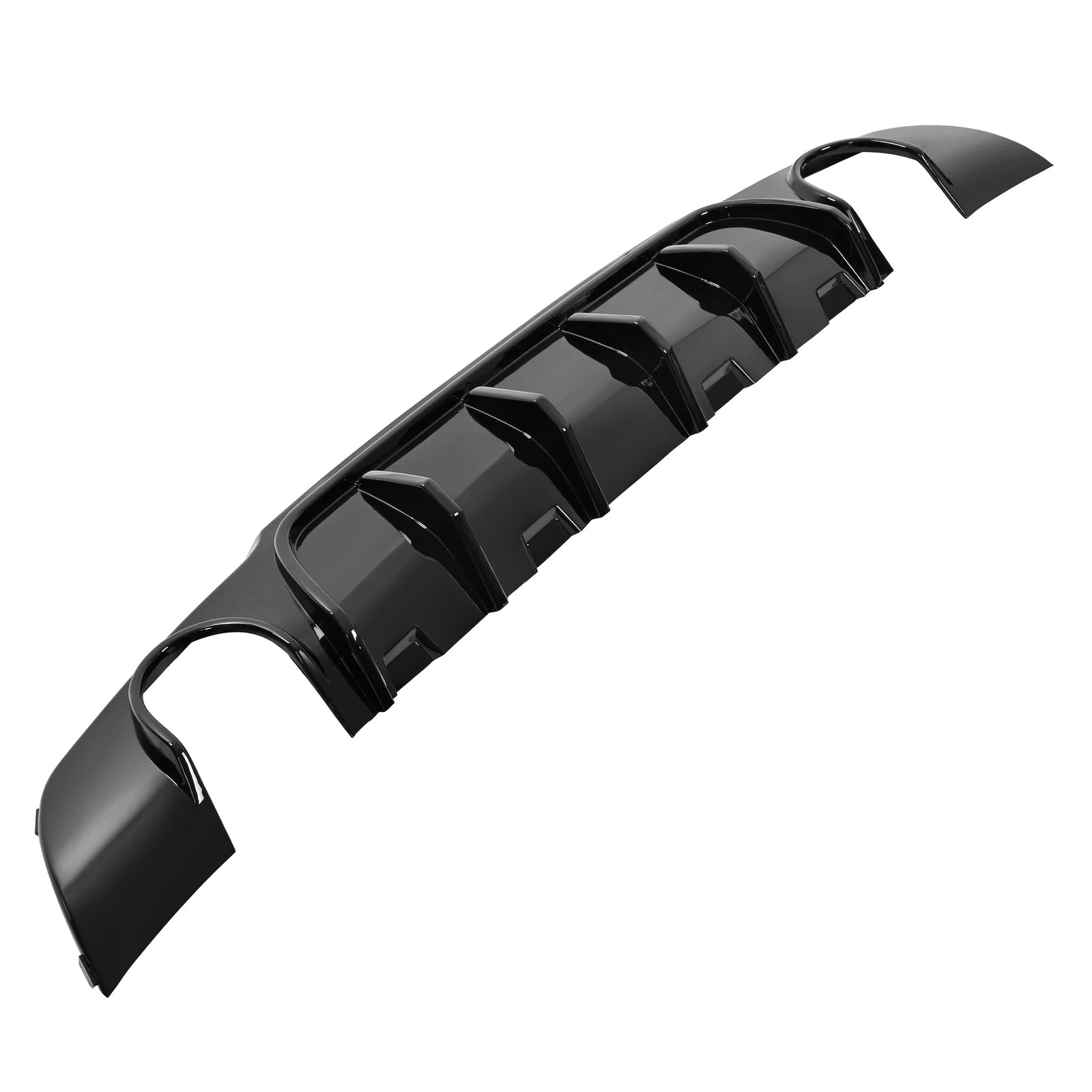 Black Dual Exhaust Rear Bumper Lip Diffuser for Chrysler 300 (2015-2023)