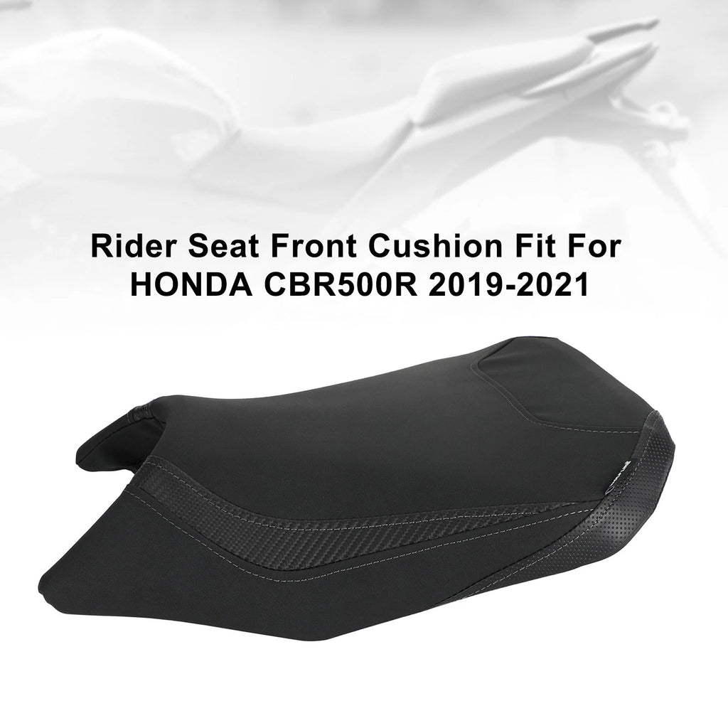 Front Rear Seat Cushion for Honda CBR500R (2019–2021) - Black