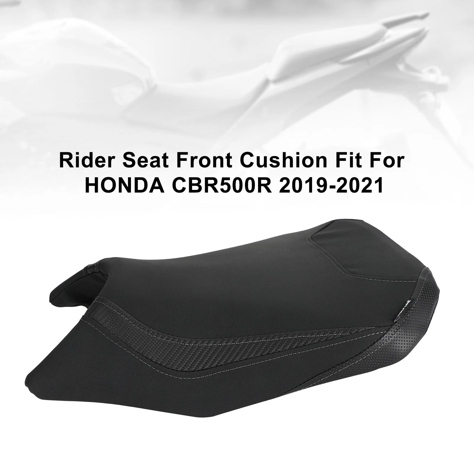 Front Rear Seat Cushion for Honda CBR500R (2019–2021) - Black