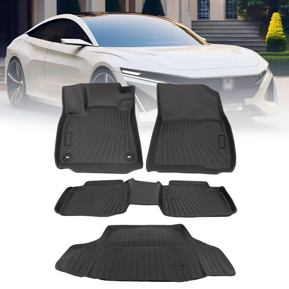 All-Weather TPE Rubber Floor Mats & Cargo Liner for Honda Accord (2023–2025)