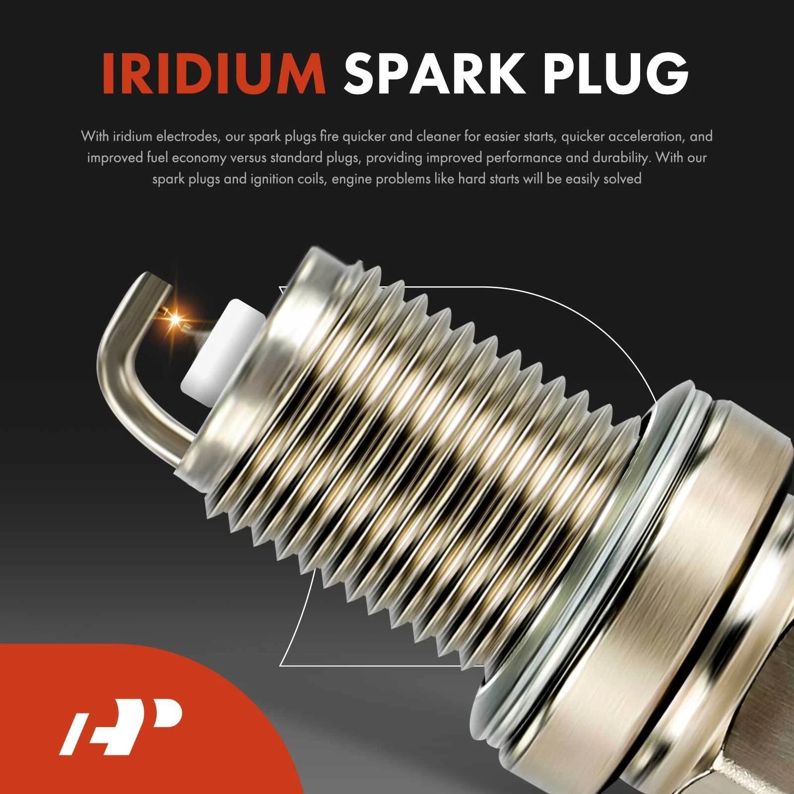 8x Ignition Coils & 8x Iridium Spark Plugs for Jeep Grand Cherokee (2005–2010)