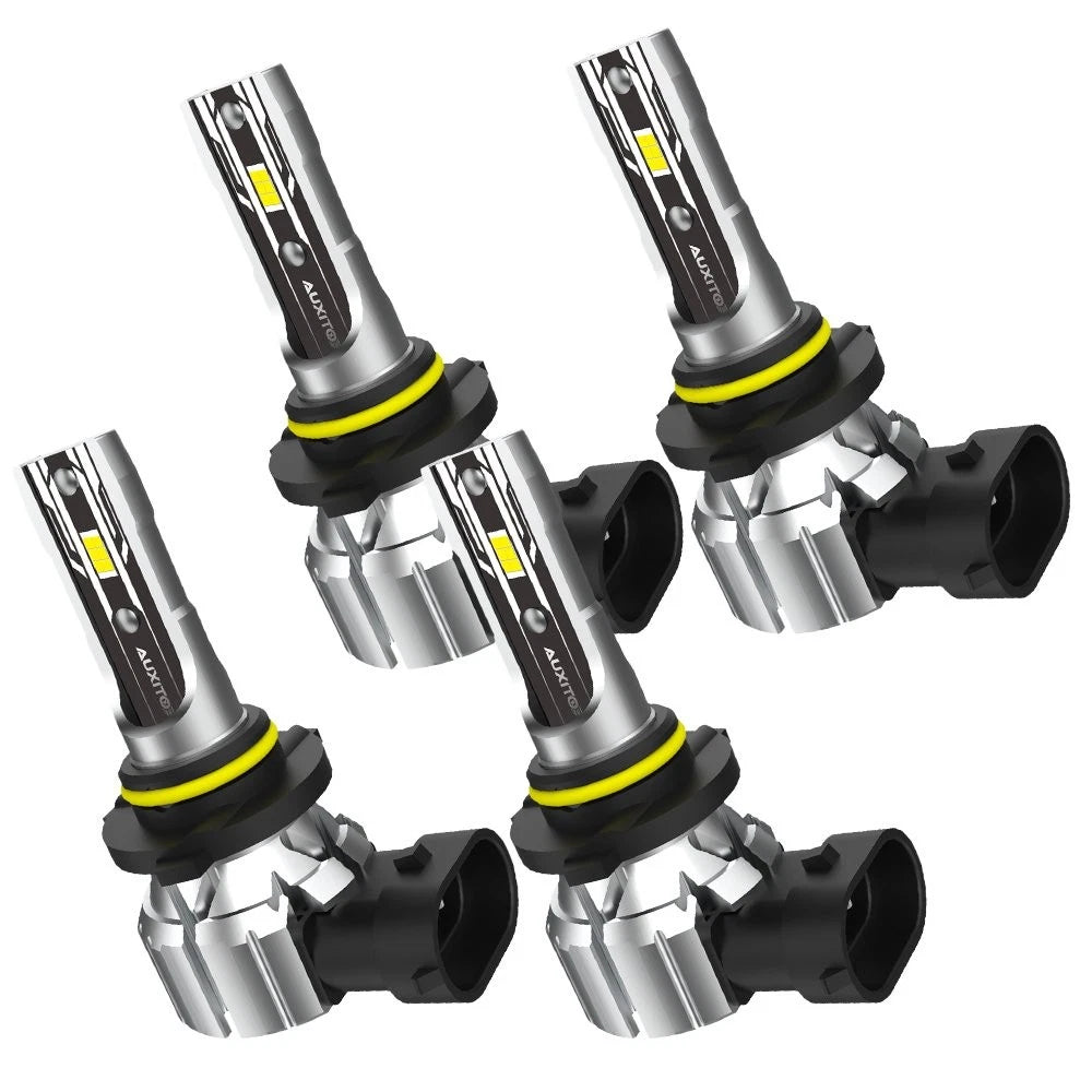 Set of 4 AUXITO 9005 9006 LED Headlight Bulbs for High/Low Beam (6500K)