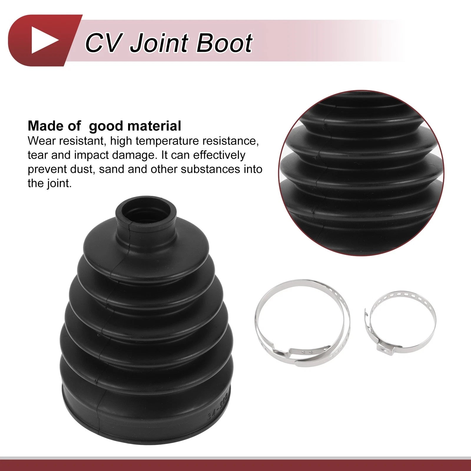 Outer CV Joint Boot Kit w/ Clamps for Mitsubishi Lancer (2007–2017) No.C9241JD02B