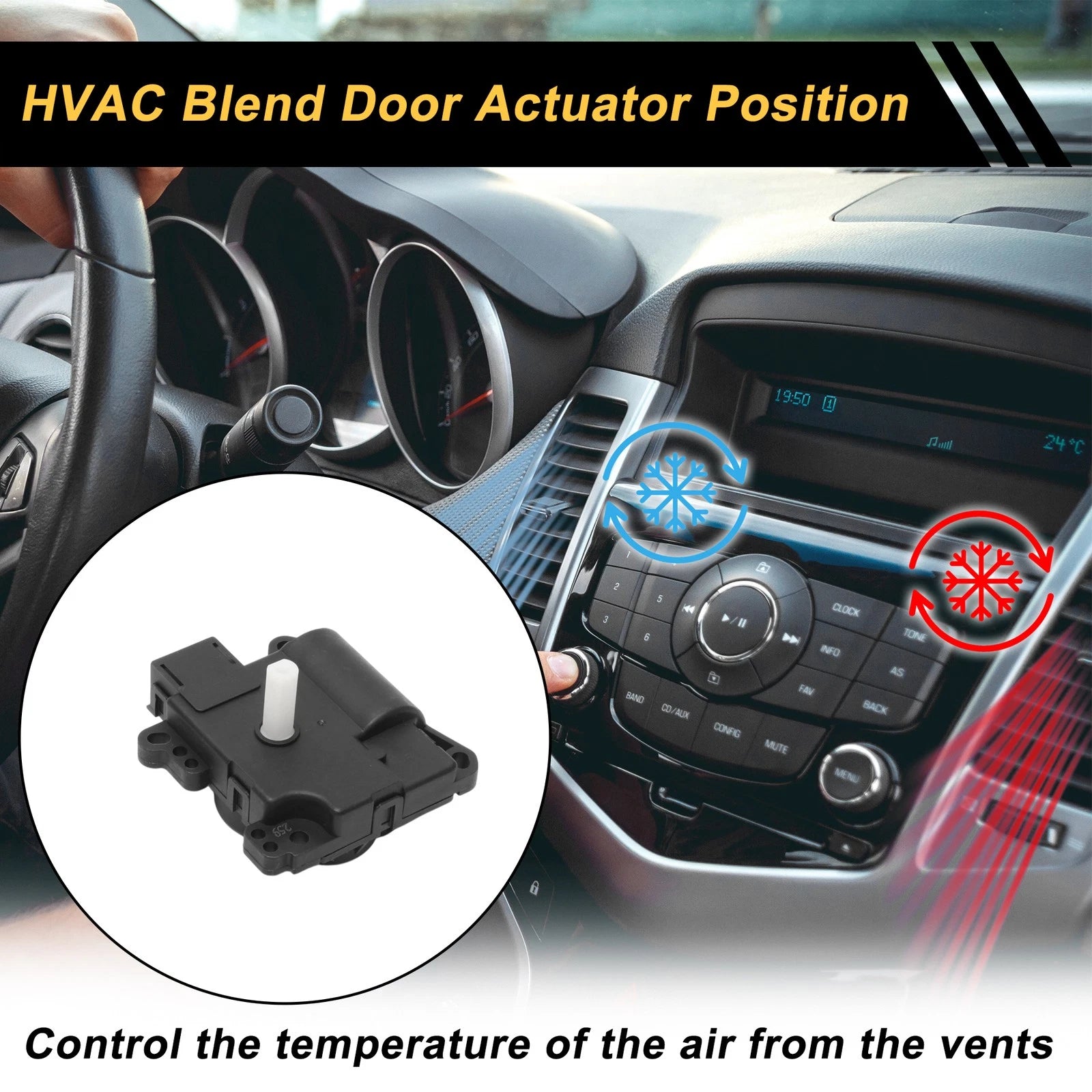 HVAC Heater Blend Door Actuator for Ford Explorer (2002–2010) No.YS4Z19E616AA