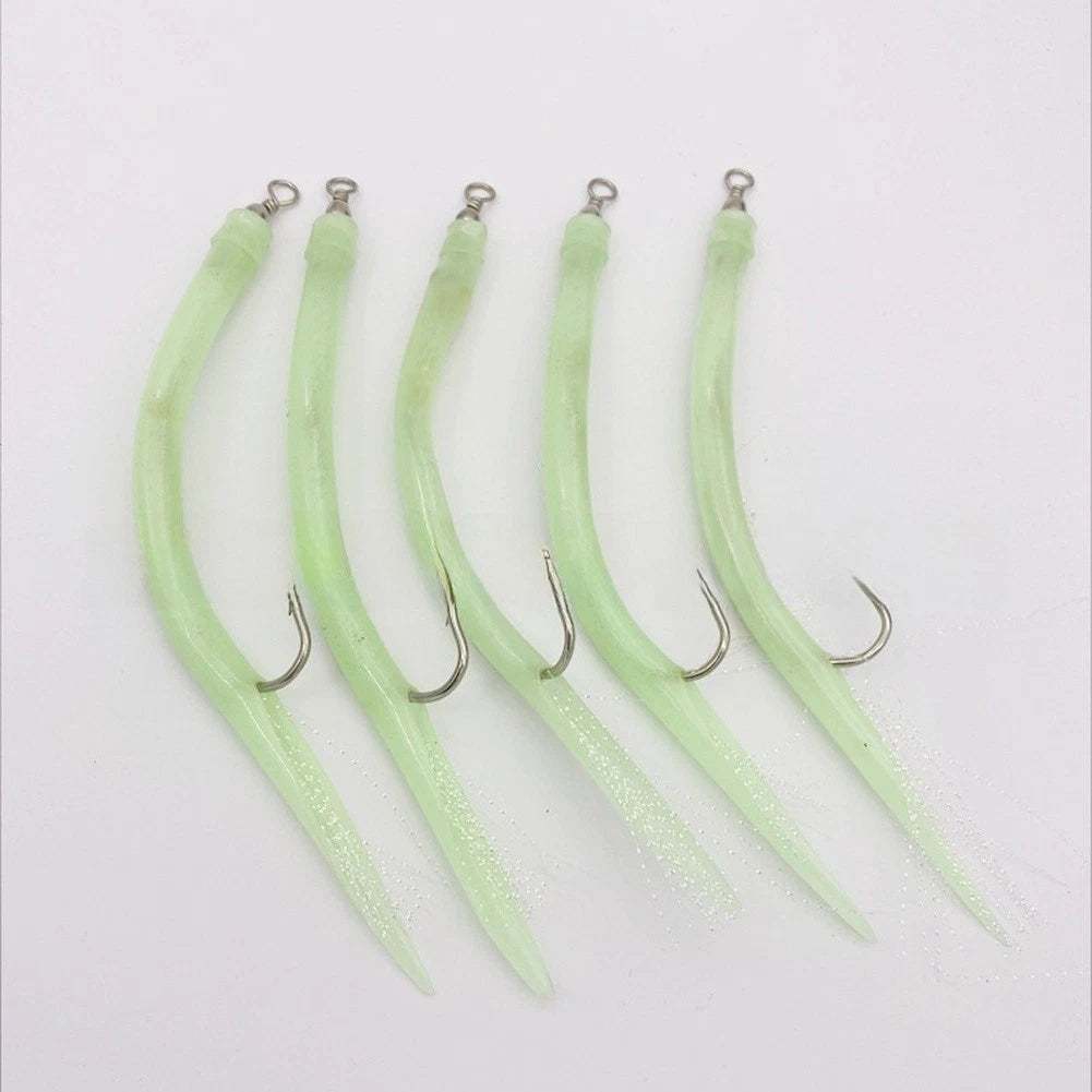 Eel Hook Set of 3 Stainless Steel 6/0 8/0 10/0 with Latex Tube for Saltwater