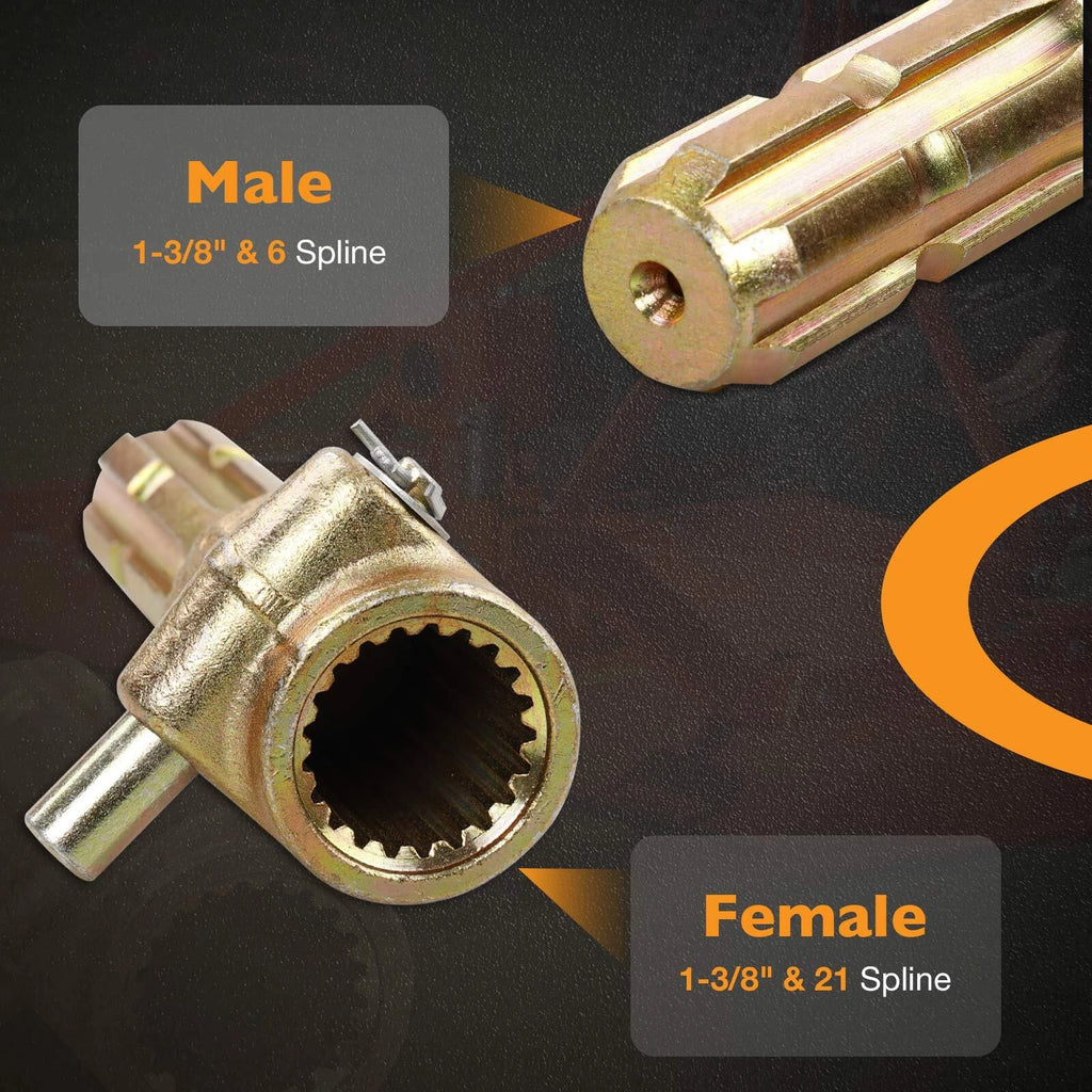 PTO Extender Adaptor for 70HP Engine (Female 21 & 1-3/8" Male 6 & 1-3/8")